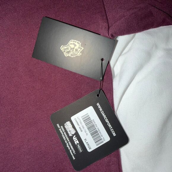 Darc-sport Men's Burgundy and Purple T-shirt - Picture 2 of 4